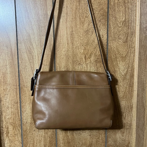 Vintage COACH purse bag H33-0570 flap leather brown Bag - Picture 13 of 15